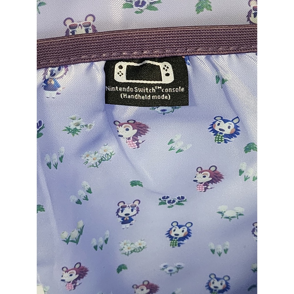 Nintendo Animal Crossing Able Sisters Mini Backpack Switch Console Sleeve Purple - Picture 7 of 7